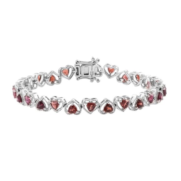 Jewelry - Rhodolite Garnet, Pink Tourmaline, And Red Garnet Gemstones Featuring In Rhodium